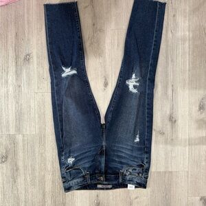 Joe's Jeans Dark Blue Distressed Skinny Jeans